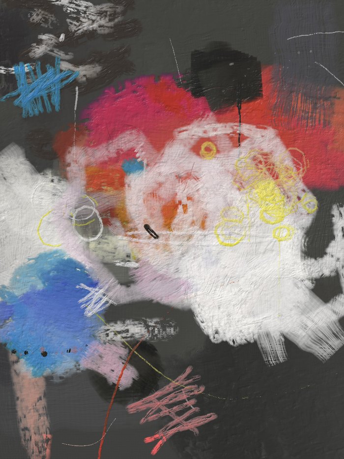 Veladuras — dark register, Slate & Crayon palette
